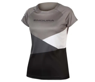 Dámské triko Endura SingleTrack Core Print T, černo-šedé