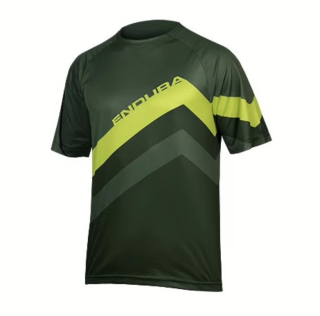 Pánské triko Endura Singletrack Core Print, zelené