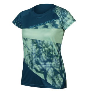 Dámské triko Endura SingleTrack Dots T LTD, mentolové