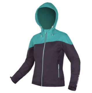 Dámská bunda Endura SingleTrack Softshell II, černo-mentolová